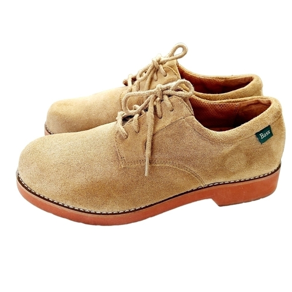 G H Bass & Co Saddle & Bucs Suede Oxford Men\'s Shoe Size 8.5 Tan Classic Preppy main image 11